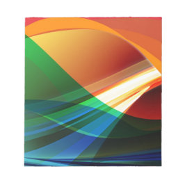 抽象芸術カラフル波 ノートパッド