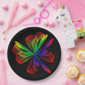 抽象芸術カラフル波 ペーパープレート (パーティー)