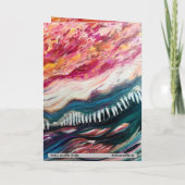 抽象芸術カラフル流グリーティングカード カード (裏面)