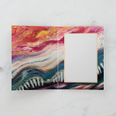 抽象芸術カラフル流グリーティングカード カード (内部)