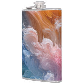 抽象芸術カラフル渦 フラスク (左)