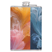 抽象芸術カラフル渦 フラスク (裏面)