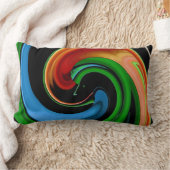 抽象芸術カラフル漫画顔装飾用クッション ランバークッション (ブランケット)