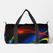 抽象芸術カラフル灯 ダッフルバッグ (正面)