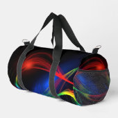 抽象芸術カラフル灯 ダッフルバッグ (右コーナー)