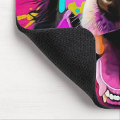 抽象芸術カラフル犬 マウスパッド (コーナー)