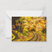 抽象芸術カラフル秋ノートカード ノートカード (正面)