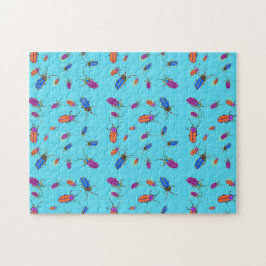 抽象芸術カラフル稲妻バグJigsawパズル ジグソーパズル