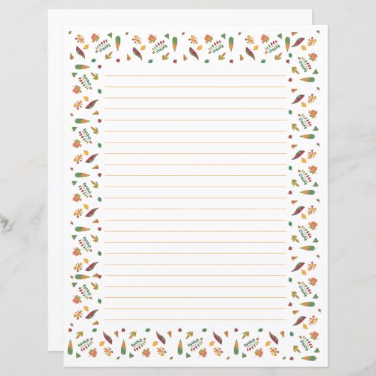 抽象芸術カラフル紅葉並み文房具 (正面/裏面)