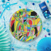 抽象芸術カラフル紙プレート ペーパープレート (パーティー)