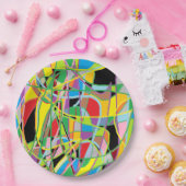 抽象芸術カラフル紙プレート ペーパープレート (パーティー)