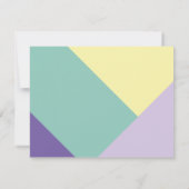 抽象芸術カラフル紫色の緑の黄色のパターン ノートカード (裏面)