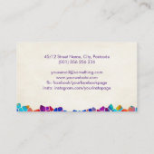 抽象芸術カラフル細胞 名刺 (裏面)