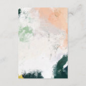 抽象芸術カラフル結婚式レセプションカード エンクロージャーカード (裏面)
