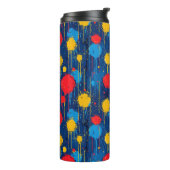 抽象芸術カラフル絵を描(ばちゃばちゃ)跳ねる タンブラー (回転左)