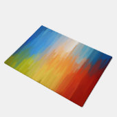抽象芸術カラフル絵画の ドアマット (アングル)