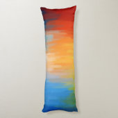 抽象芸術カラフル絵画の ボディピロー (裏面 (縦))