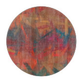 抽象芸術カラフル絵画の#2 カッティングボード (正面)