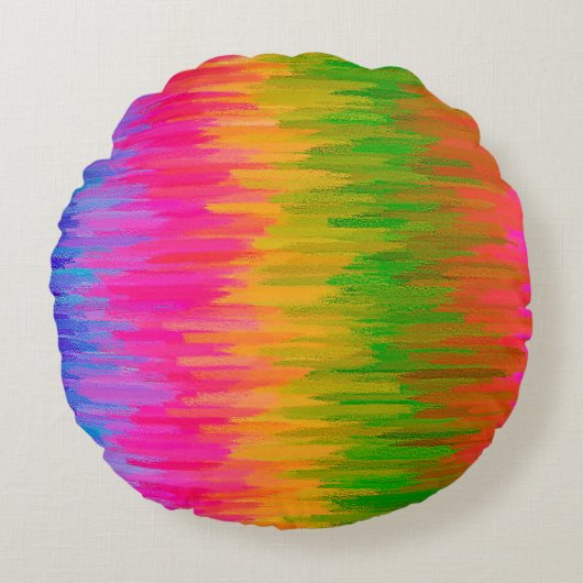 抽象芸術カラフル絵画の#36 ラウンドクッション (正面)