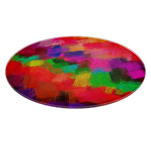 抽象芸術カラフル絵画の#3 カッティングボード
