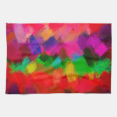 抽象芸術カラフル絵画の#3 キッチンタオル (横)