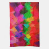 抽象芸術カラフル絵画の#3 キッチンタオル (縦)
