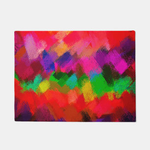 抽象芸術カラフル絵画の#3 ドアマット