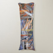 抽象芸術カラフル絵画の#3 ボディピロー (正面縦)