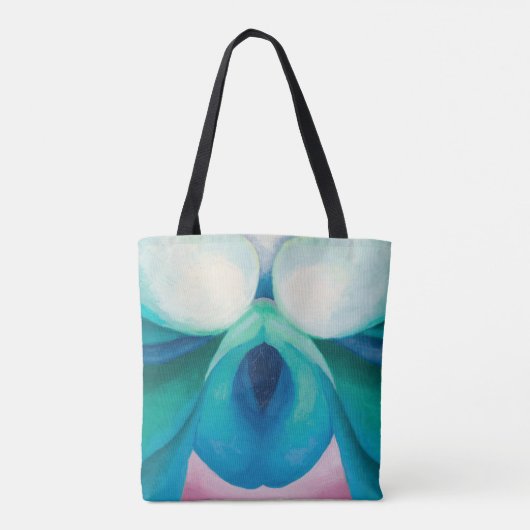 抽象芸術カラフル絵画フラワーズジョージアO'Keefe トートバッグ (裏面)