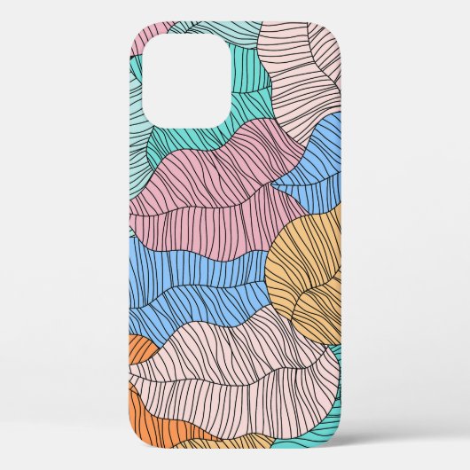 抽象芸術カラフル絵画リーフのデザイン背景 Case-Mate iPhoneケース (裏面)