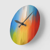抽象芸術カラフル絵画 ラウンド壁時計 (傾斜)