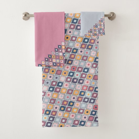 抽象芸術カラフル継ぎ目なしパターン バスタオルセット (インサイチュ)