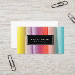 抽象芸術カラフル線 名刺