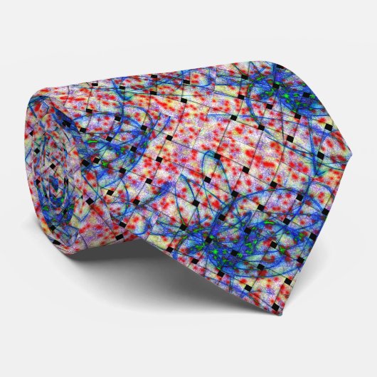 抽象芸術カラフル編みネクタイ ネクタイ (ロール)
