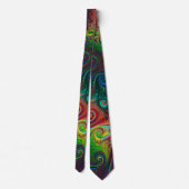 抽象芸術カラフル緩和曲線パターン ネクタイ (裏面)