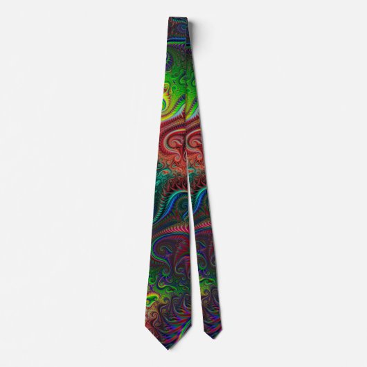 抽象芸術カラフル緩和曲線パターン ネクタイ (正面)