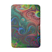 抽象芸術カラフル緩和曲線パターン バスマット (正面縦)