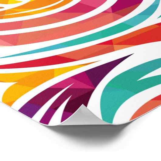 抽象芸術カラフル背景 ポスター (角)