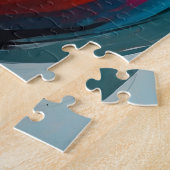 抽象芸術カラフル色彩の鮮やか顔 ジグソーパズル (側面)