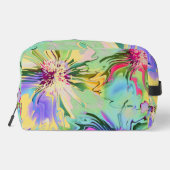 抽象芸術カラフル花化粧品バッグ ドップキット (裏面)