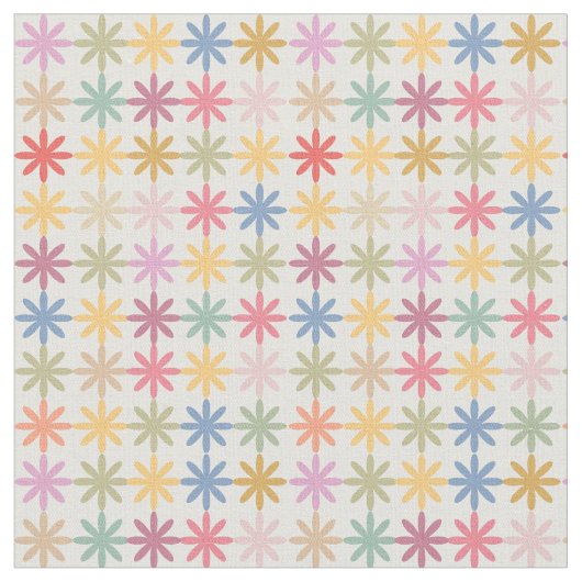 抽象芸術カラフル花柄 ファブリック (クローズアップ)