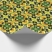 抽象芸術カラフル花柄 ラッピングペーパー (角)