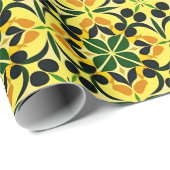 抽象芸術カラフル花柄 ラッピングペーパー (ロールコーナー)