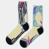 抽象芸術カラフル花柄E.A.セギー ソックス (左)