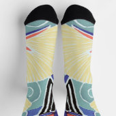 抽象芸術カラフル花柄E.A.セギー ソックス (上部)