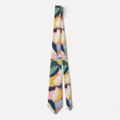 抽象芸術カラフル花模様 ネクタイ (正面)