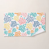 抽象芸術カラフル花模様 バスタオルセット (ハンドタオル)