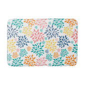 抽象芸術カラフル花模様 バスマット (正面)