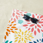 抽象芸術カラフル花模様 ビーチタオル (インサイチュ)