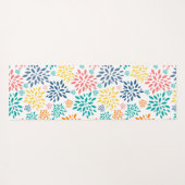 抽象芸術カラフル花模様 ヨガマット (裏面(横))